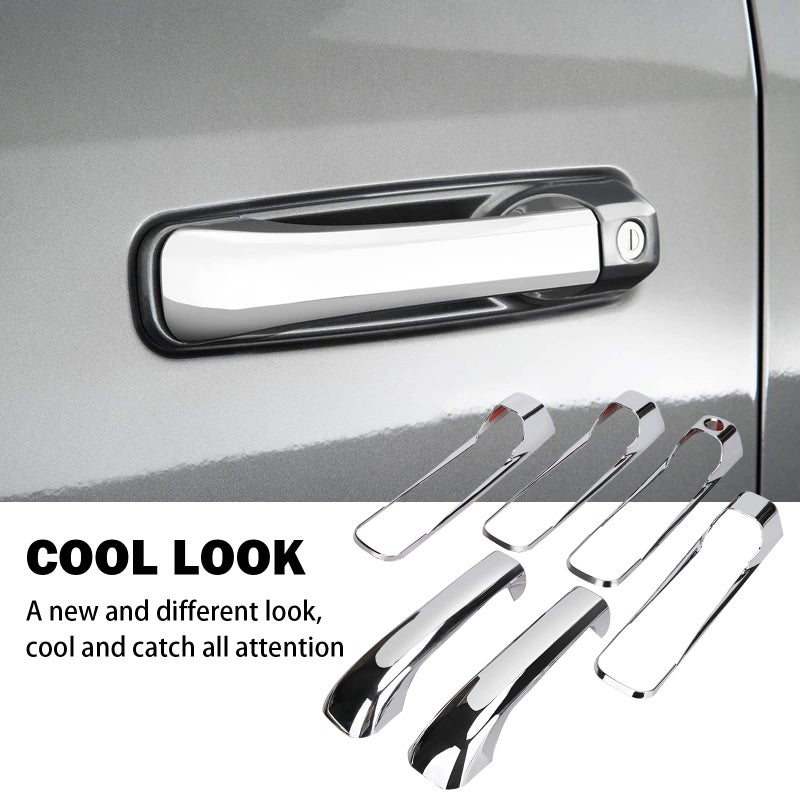 Tutor Auto Chrome Door Handle Covers Compatible with 2009-2018 Dodge Ram 1500 2500 3500 - Handle-Exterior Door - Image 4